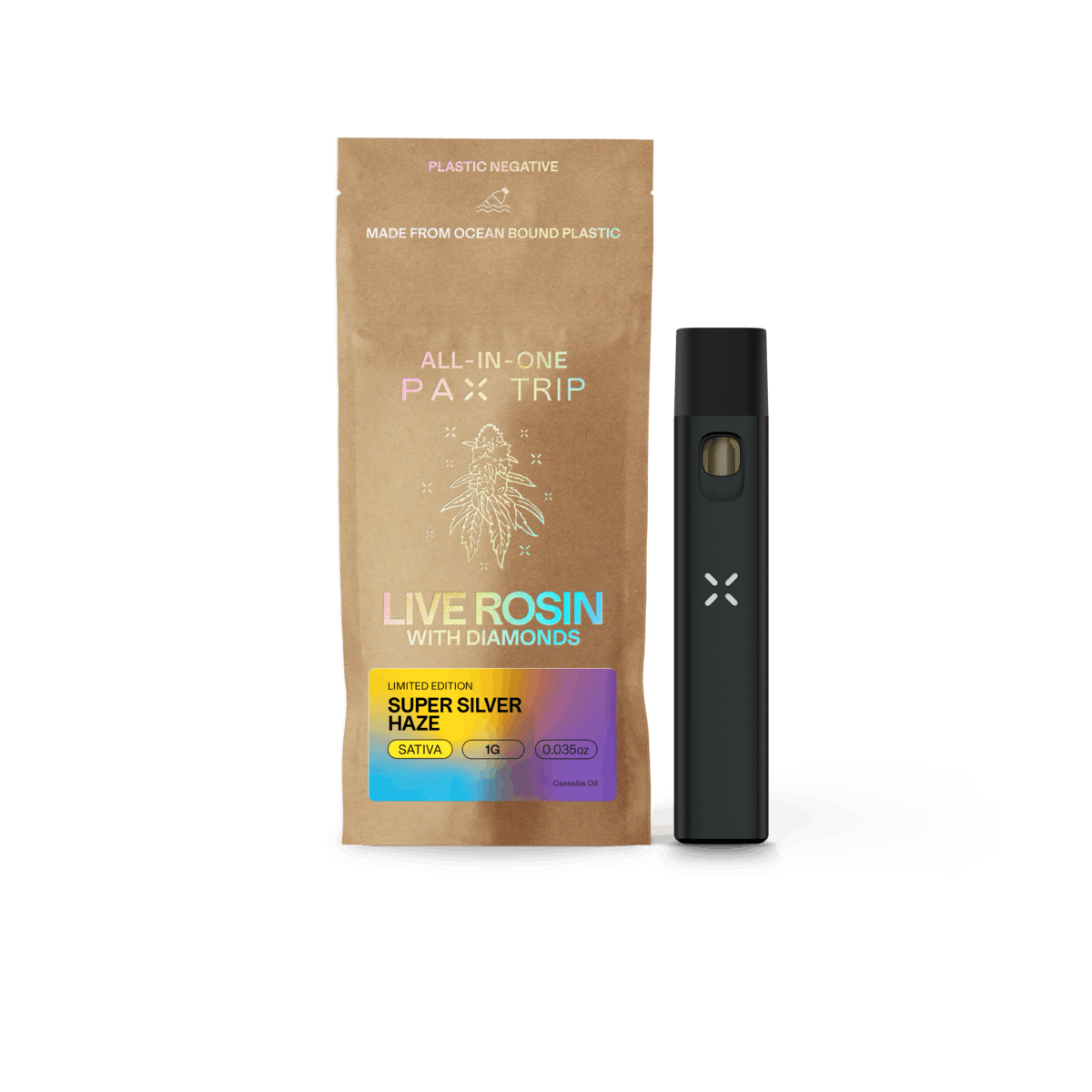 Super Silver Haze Live Rosin w/ Diamonds All-In-One - 1g