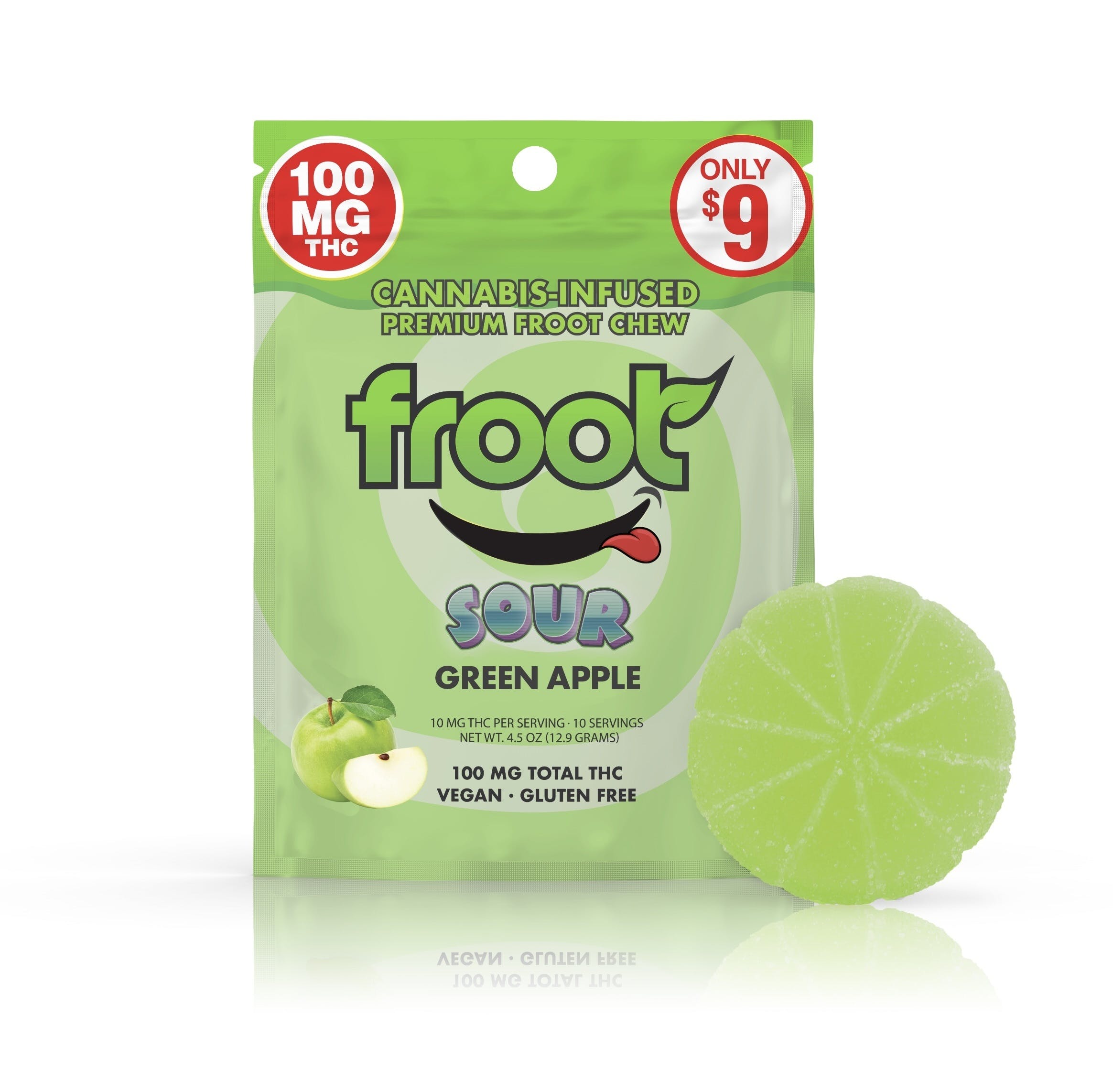 SOUR GREEN APPLE SINGLE GUMMY | 100MG