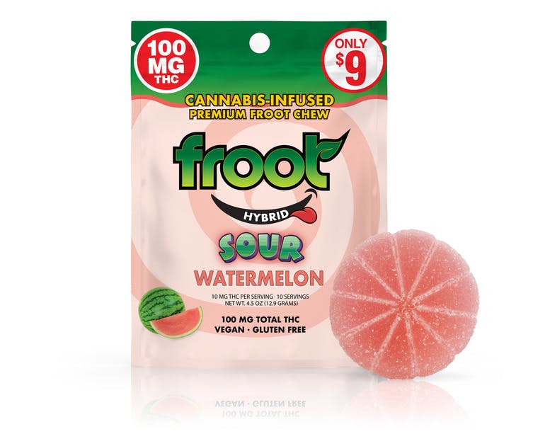 Sour Watermelon Gummies (10-Pieces) - 100mg