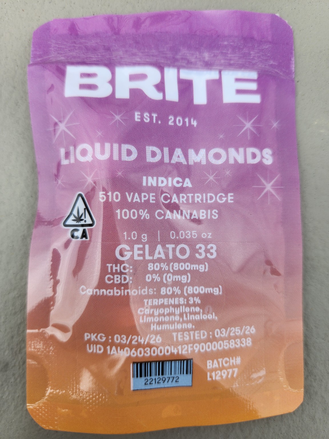 Brite Labs: Gelato 33