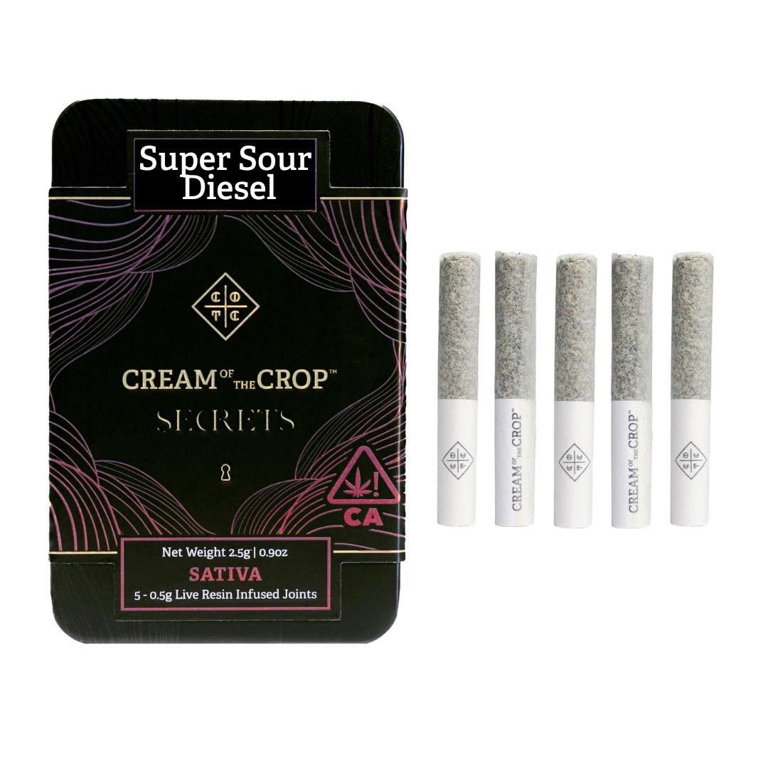 Super Sour Diesel Secrets 5-Pack Infused Pre-Rolls - 2.5g