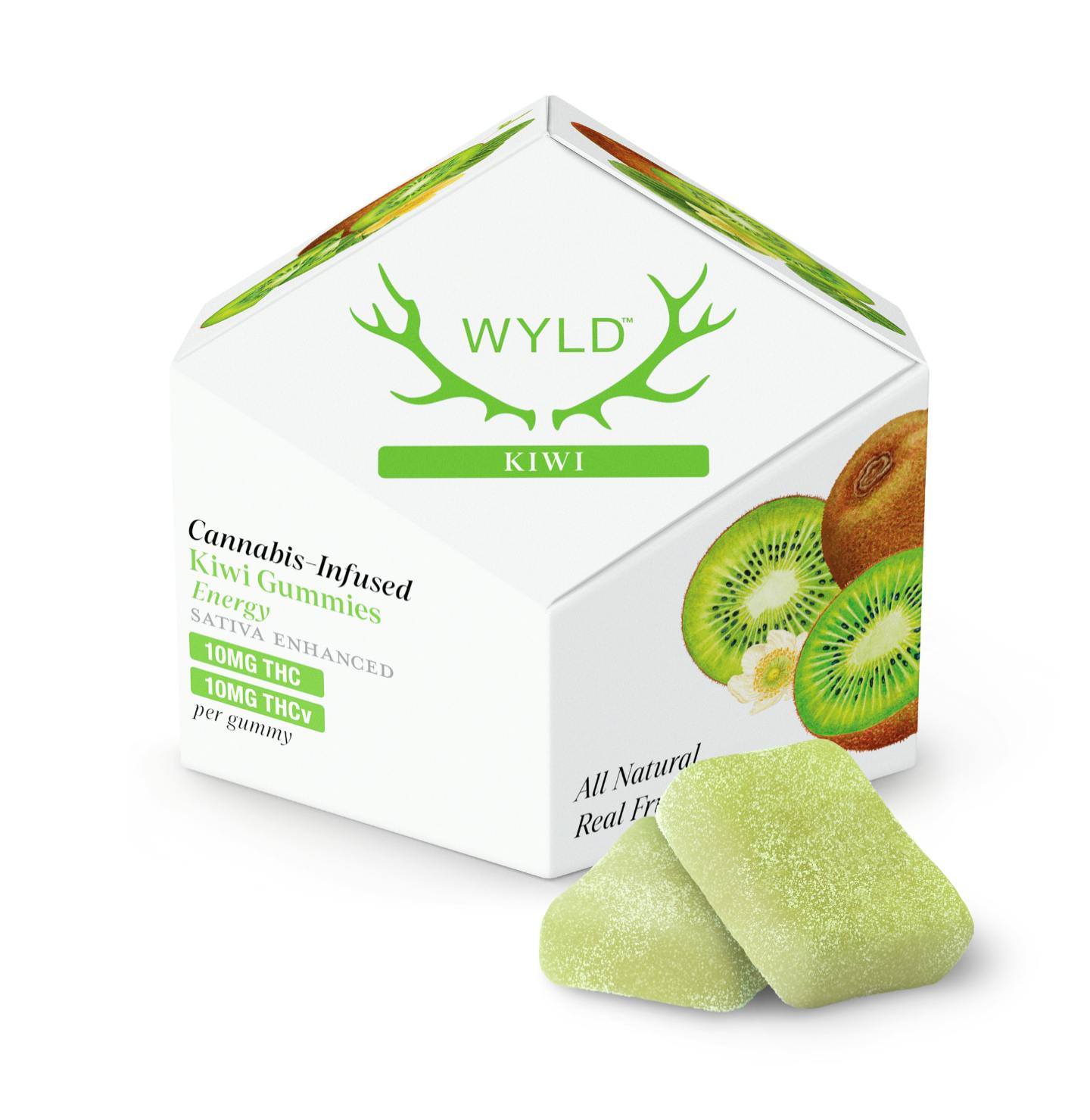 Kiwi 1:1 THC:THCv Sativa Enhanced Gummies - 100mg THC/ 100mg THCv