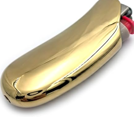 Gold Smooth Lighter Holder - One Size