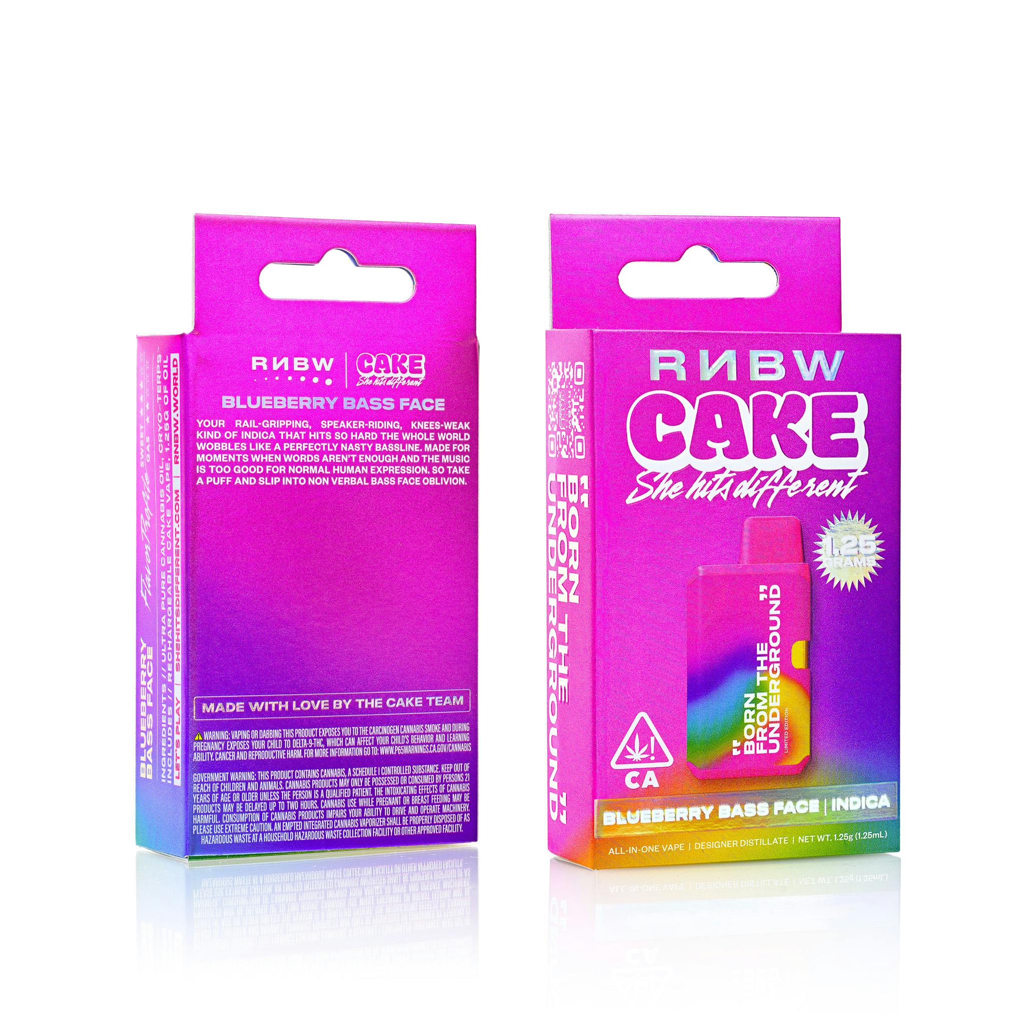 Cake Cannabis: Rnbw - Blueberry Bass Face