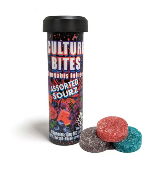 Assorted Sour Gummies   100 Mg   10 Pack