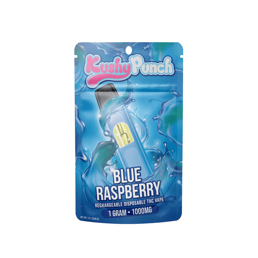 Kushy Punch: KUSHY PUNCH- BLUE RASPBERRY- 1G DISPOSABLE