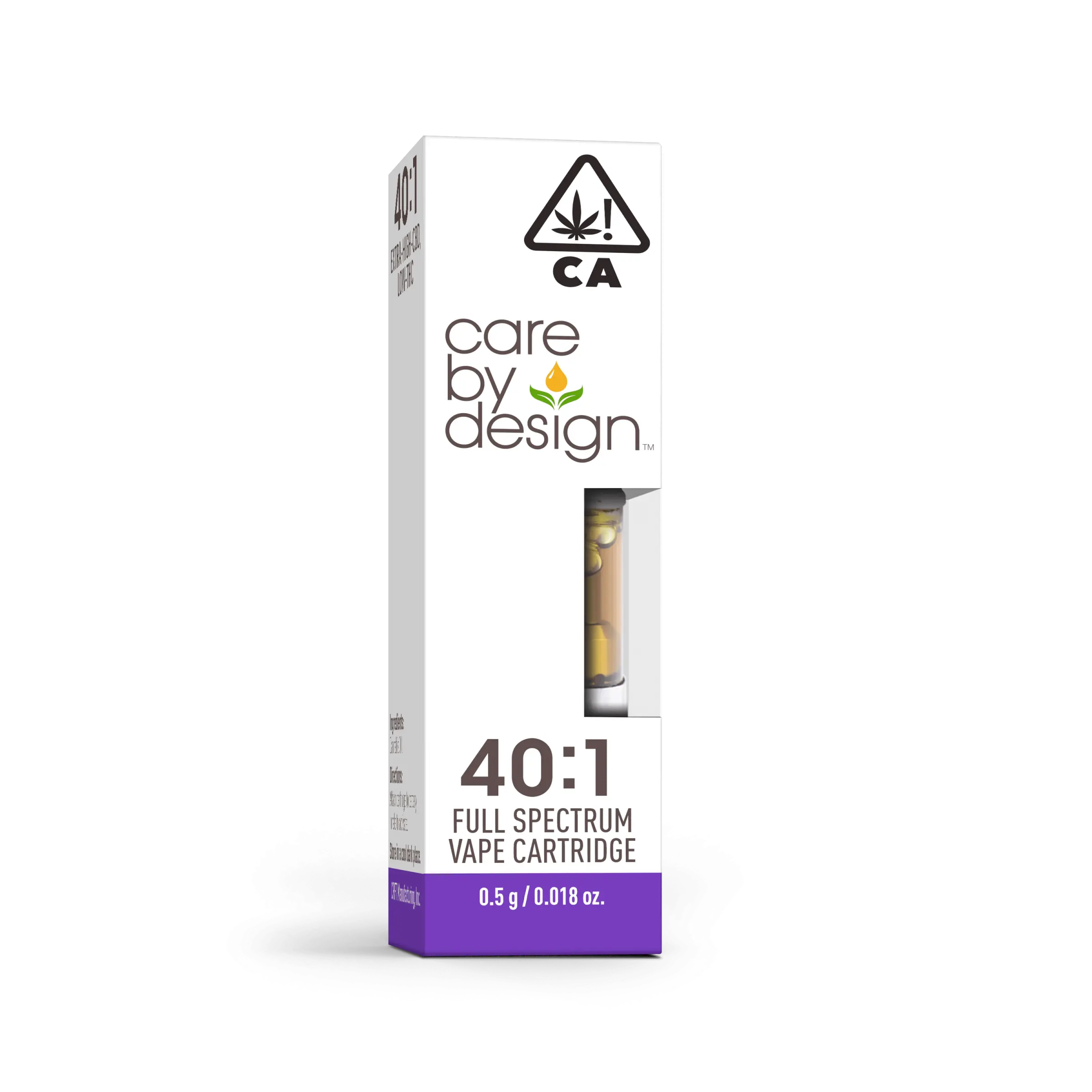 CARE BY DESIGN — CARE BY DESIGN- 40 CBD - 1 THC- CARTRIDGE