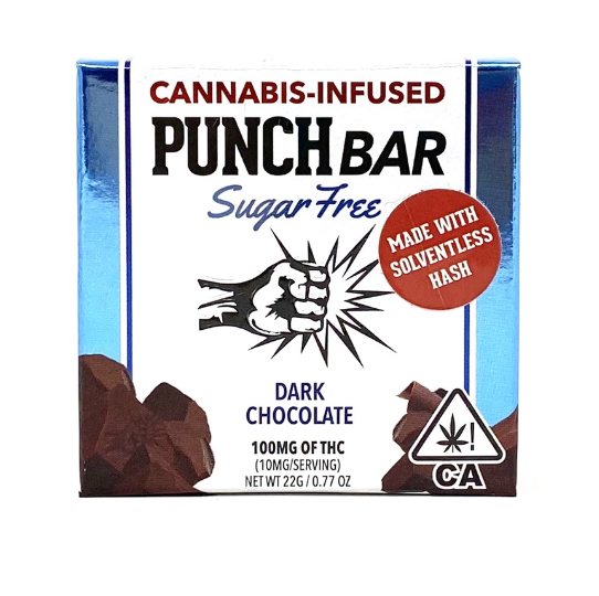 PUNCH BAR - SUGAR FREE DARK CHOCOLATE SOLVENTLESS 100MG