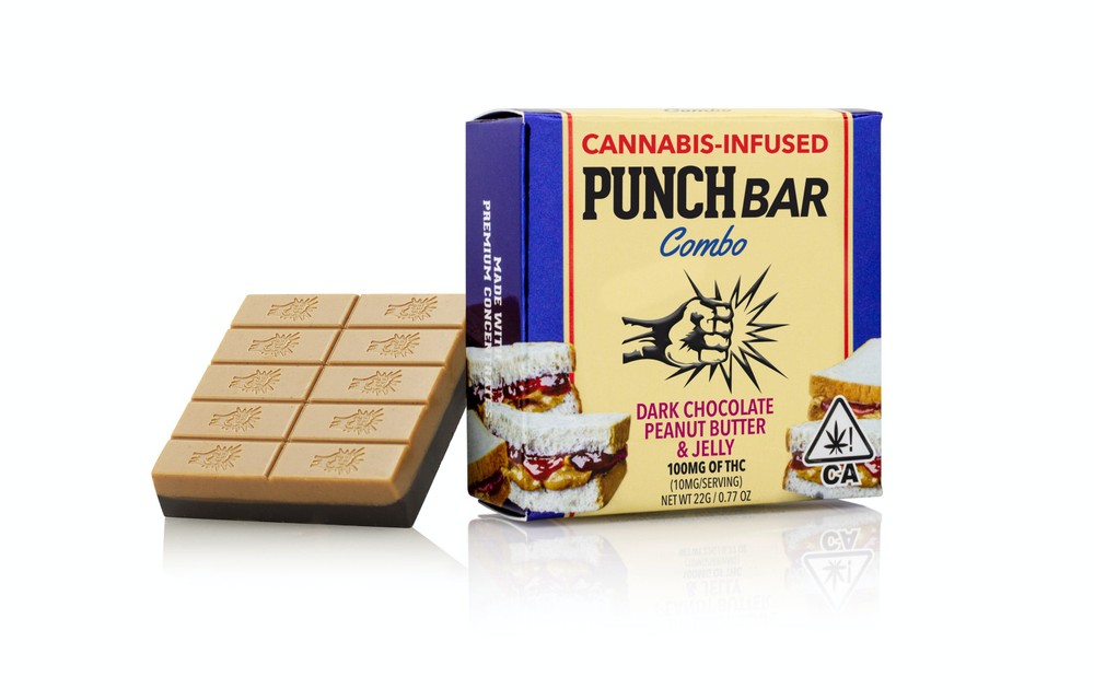 PUNCH BAR - COMBO DARK CHOCOLATE PEANUT BUTTER JELLY 100MG