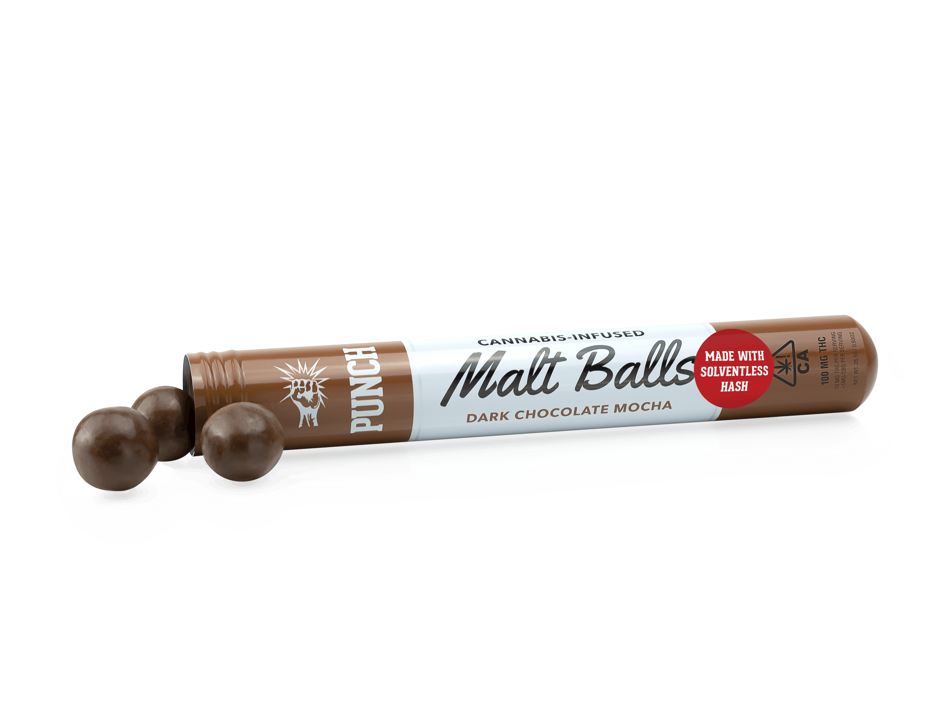 PUNCH MALT BALLS - DARK CHOCOLATE MOCHA SOLVENTLESS 100MG