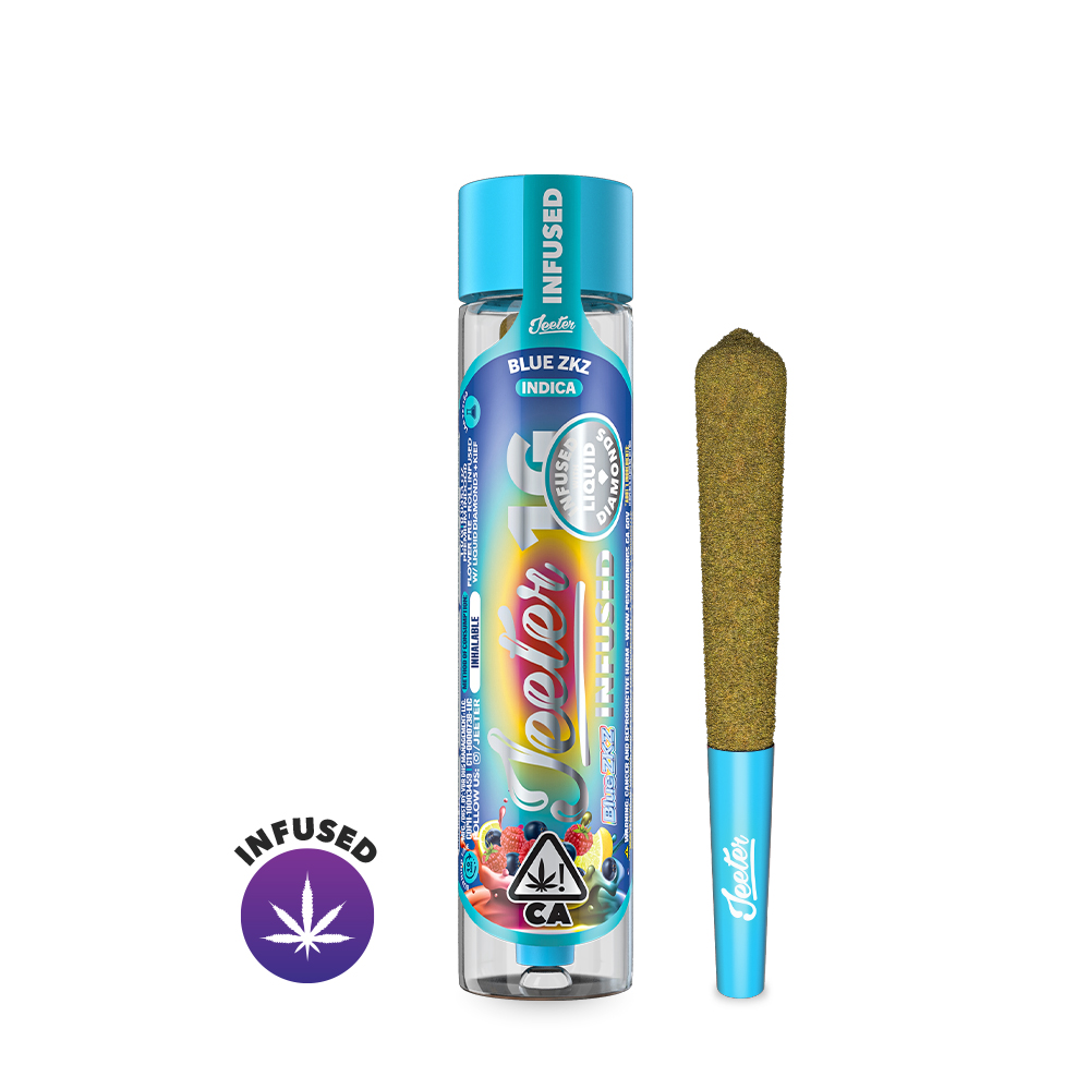 JEETER - QUAD INFUSED 1G PREROLL - BLUE ZKZ - INDICA | Order Cannabis  Online in SoCal