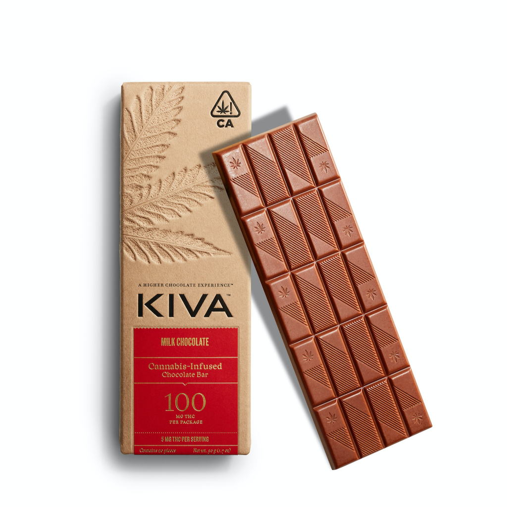KIVA BAR - MILK CHOCOLATE 100MG
