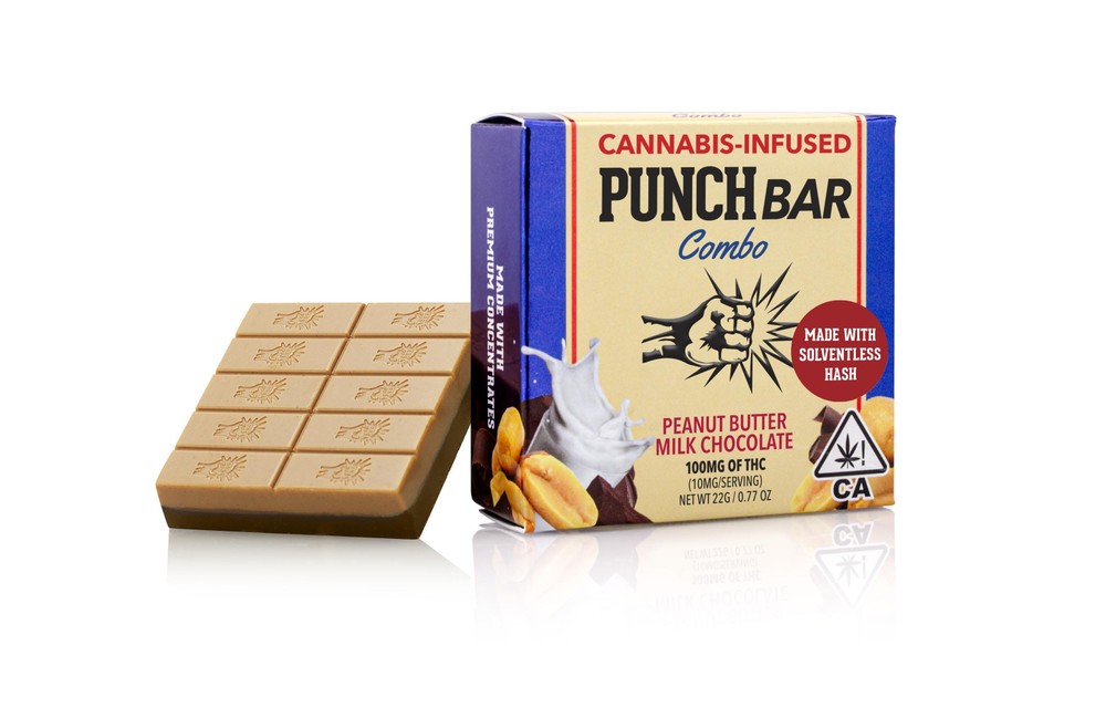 PUNCH BAR - COMBO PEANUT BUTTER MILK CHOCOLATE 100MG