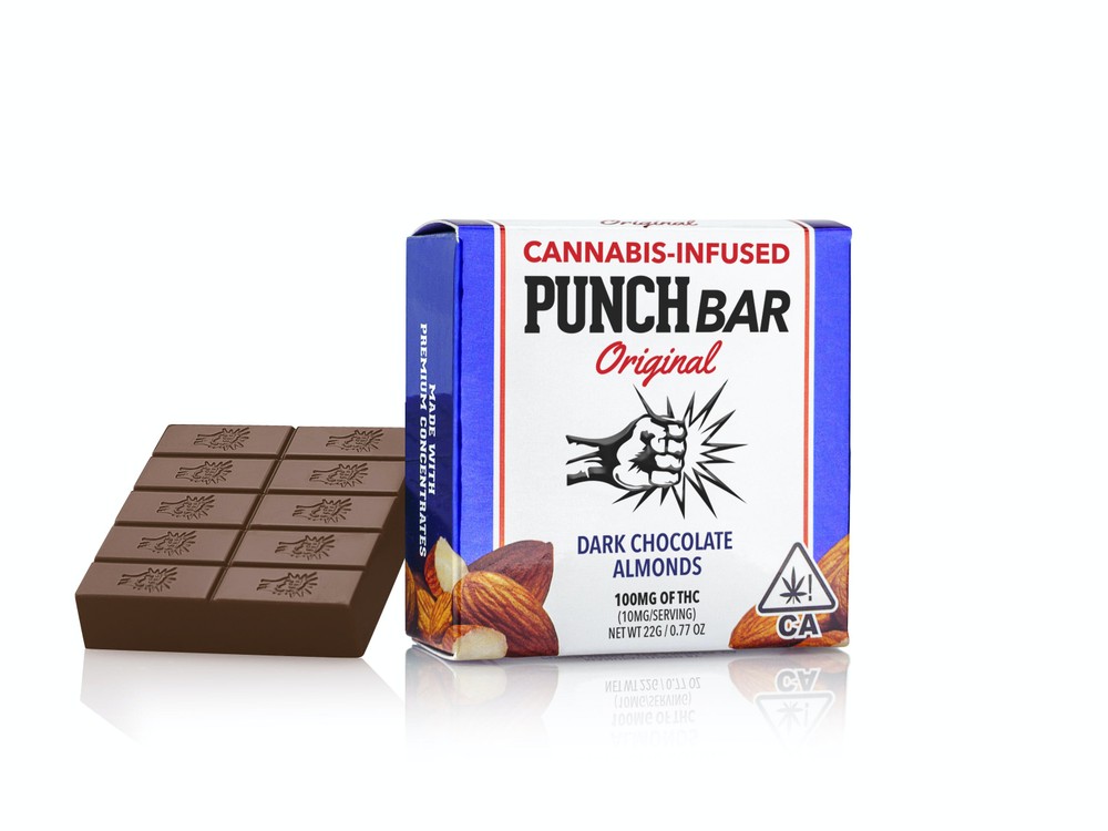 PUNCH BAR - DARK CHOCOLATE ALMONDS 100MG