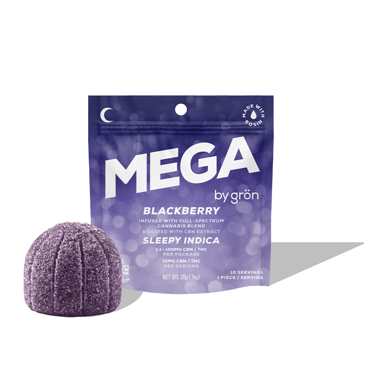 1:1 Blackberry Mega Pearl (100mg CBN/100mg THC) - 100 mg