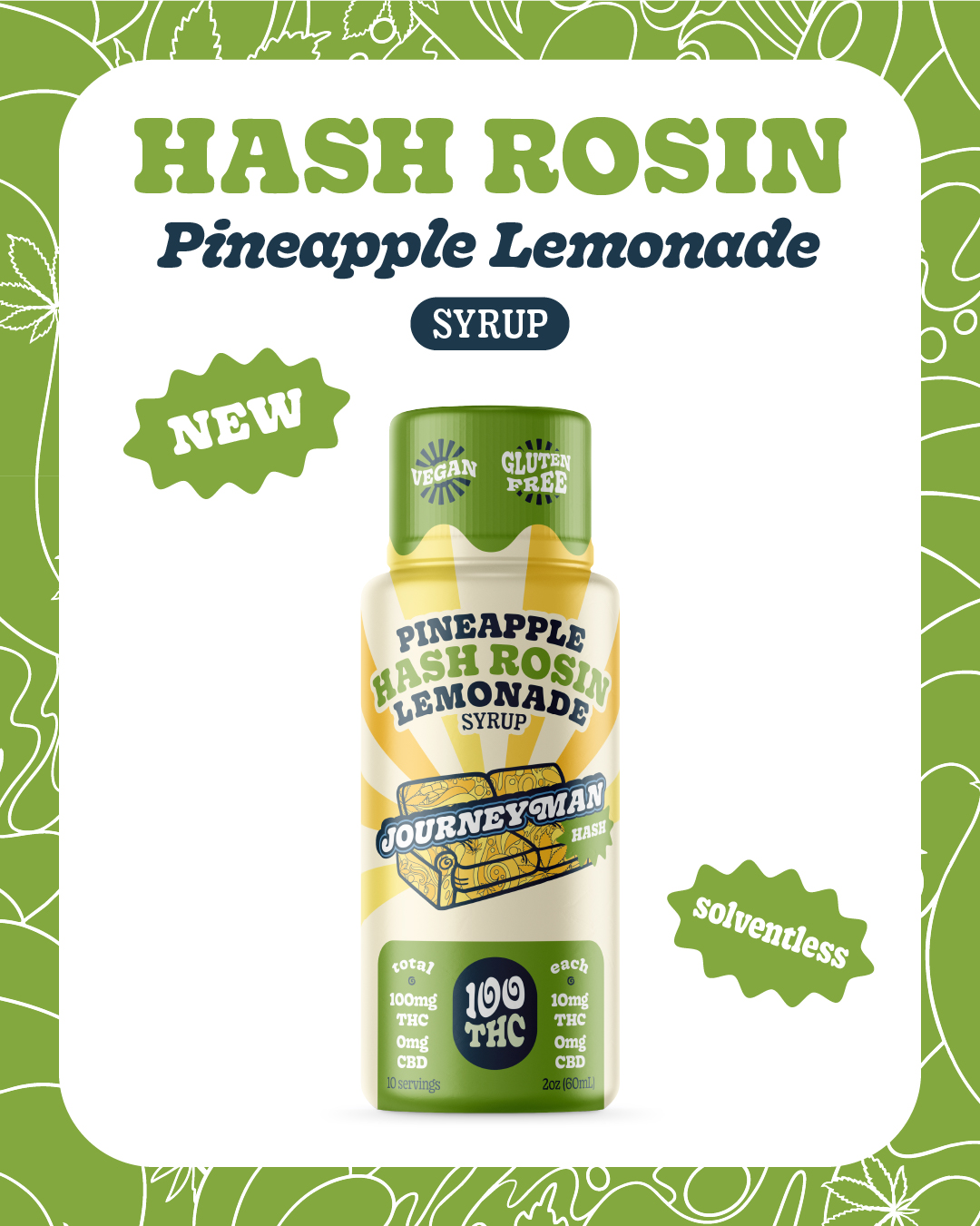 Pineapple Lemonade Hash Rosin Syrup - 100mg