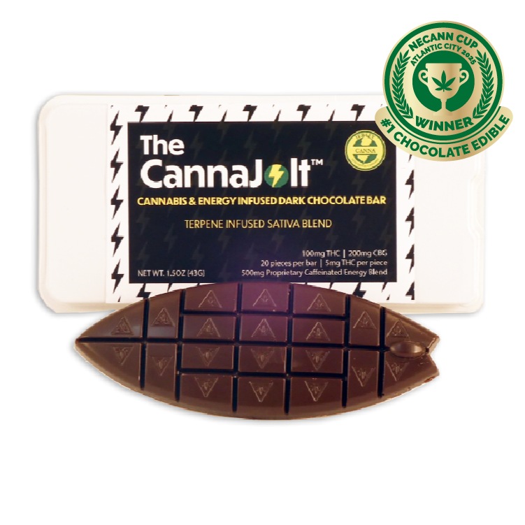 CannaJolt - Dark Chocolate Bar - 100mg