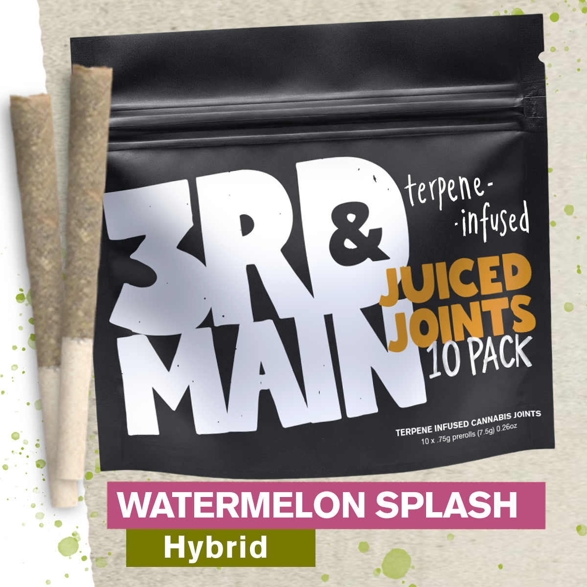 Watermelon Splash - Terpene Infused - 7.5g 10pk