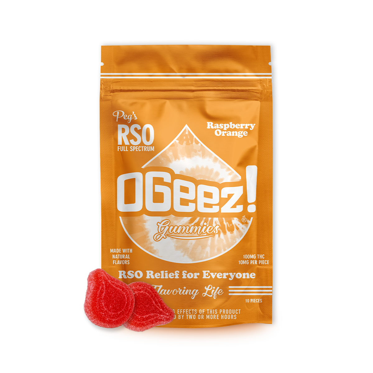 Raspberry Orange - RSO - 100mg - 10pk