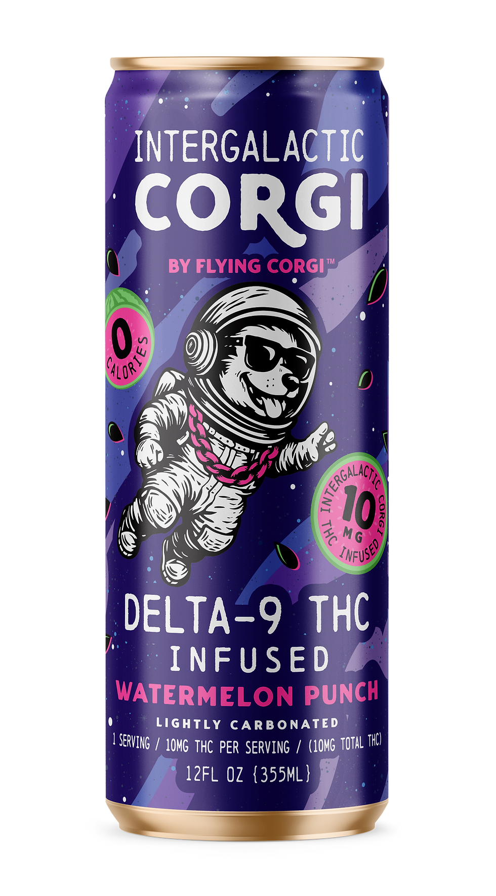 Corgi Watermelon Punch - Lightly Carbonated - 10mg 12fl oz