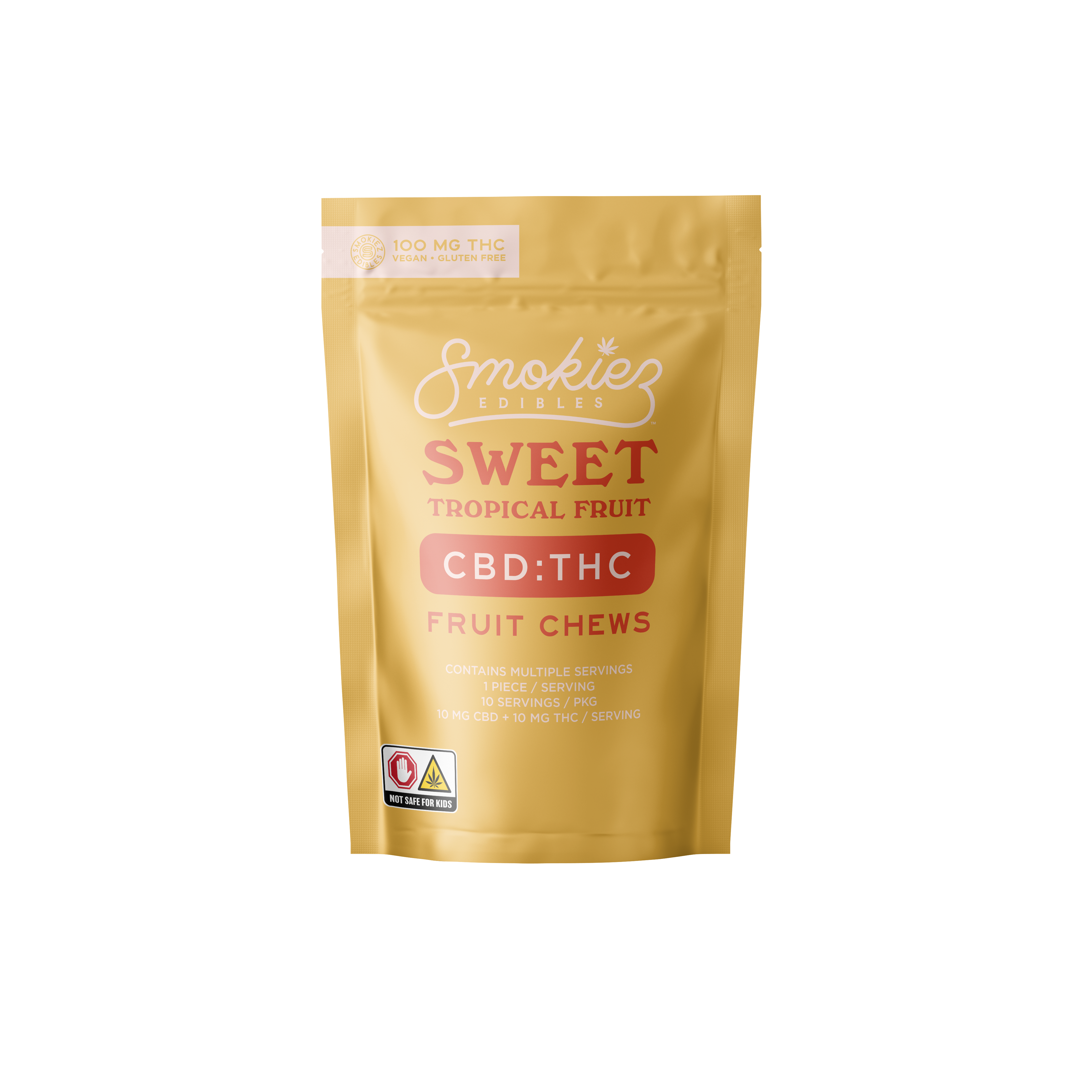 Sweet Tropical Fruit 1:1 (THC:CBD) - 100mg- 10pk