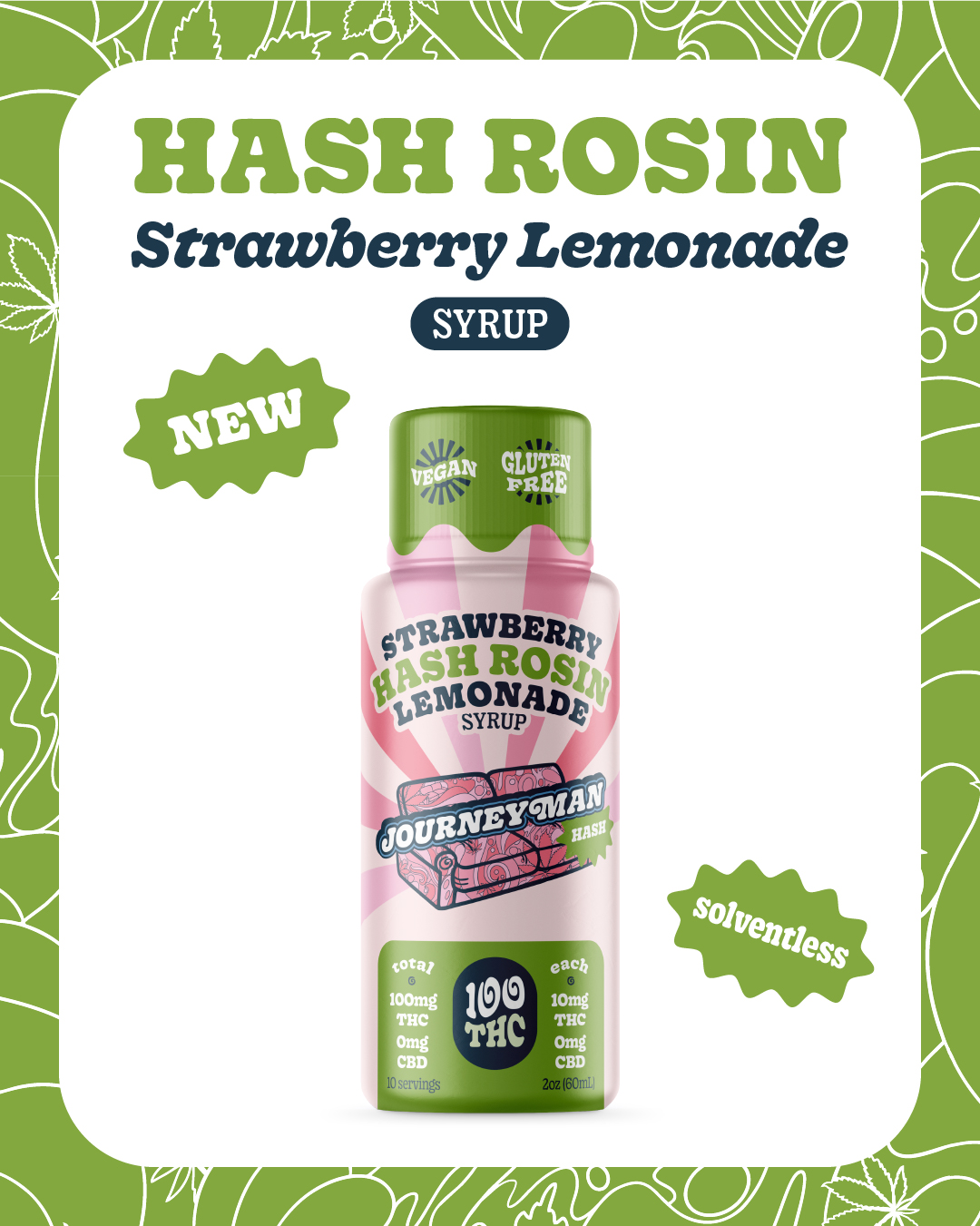 Strawberry Lemonade Hash Rosin Syrup - 100mg