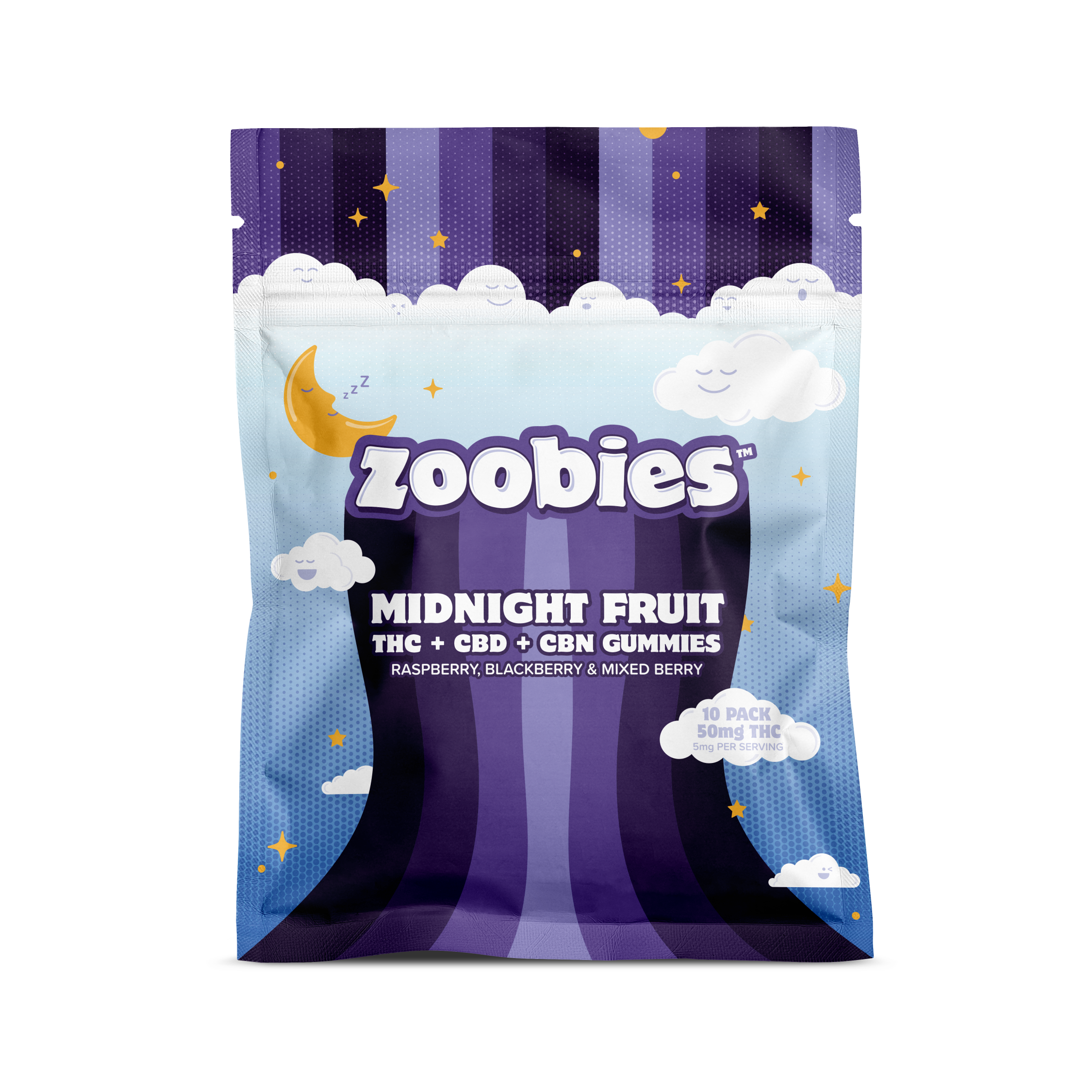 Midnight Zoobies 1:1:1 (THC:CBD:CBN) - 50mg - 10pk