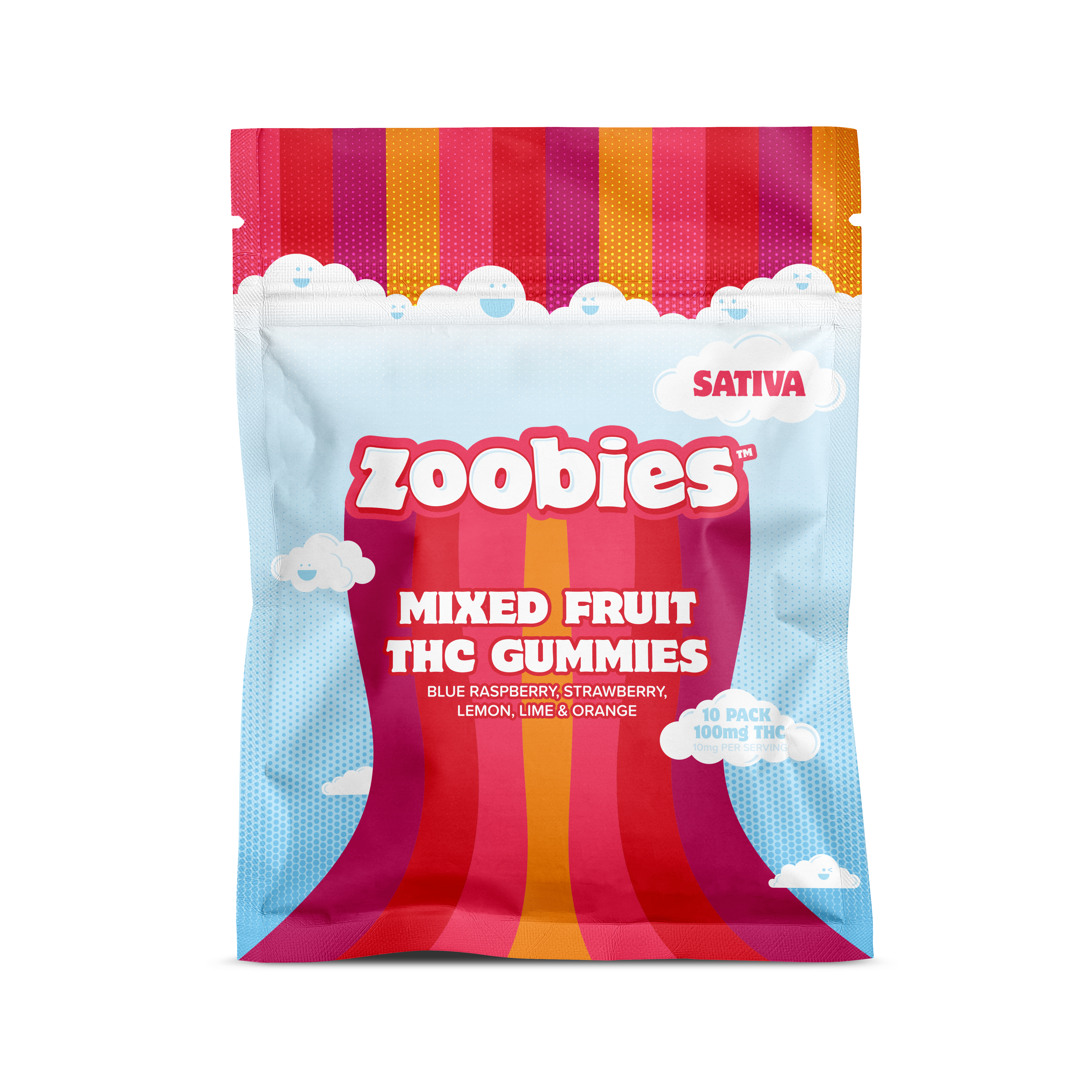 Mixed Fruit Sativa Zoobies - 100mg - 10pk