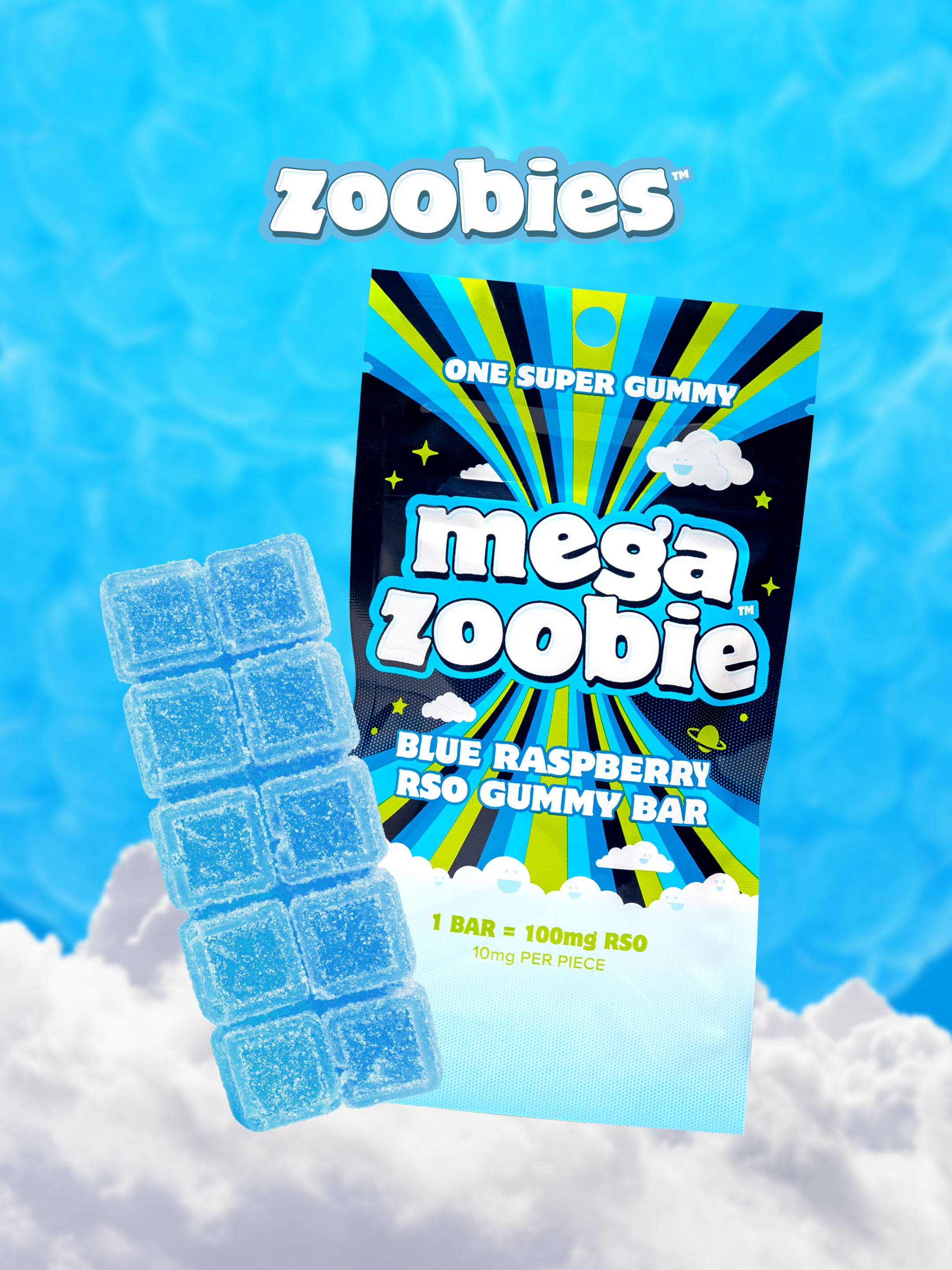 Mega RSO Blue Raspberry - 100mg 1pk