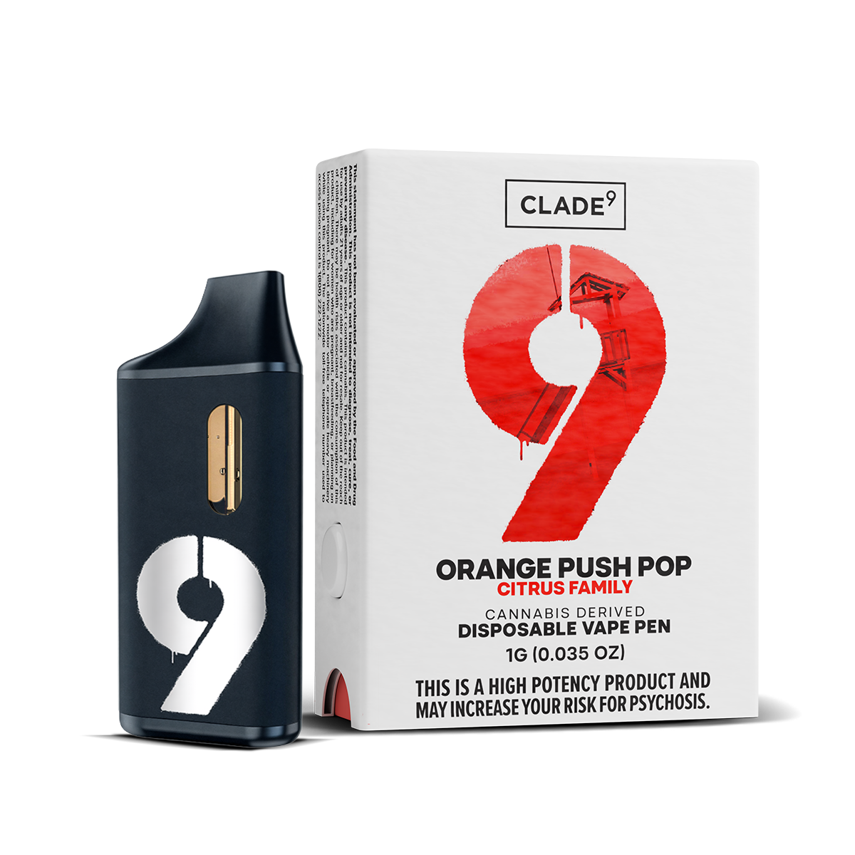 Orange Push Pop - 1g - Disposable 