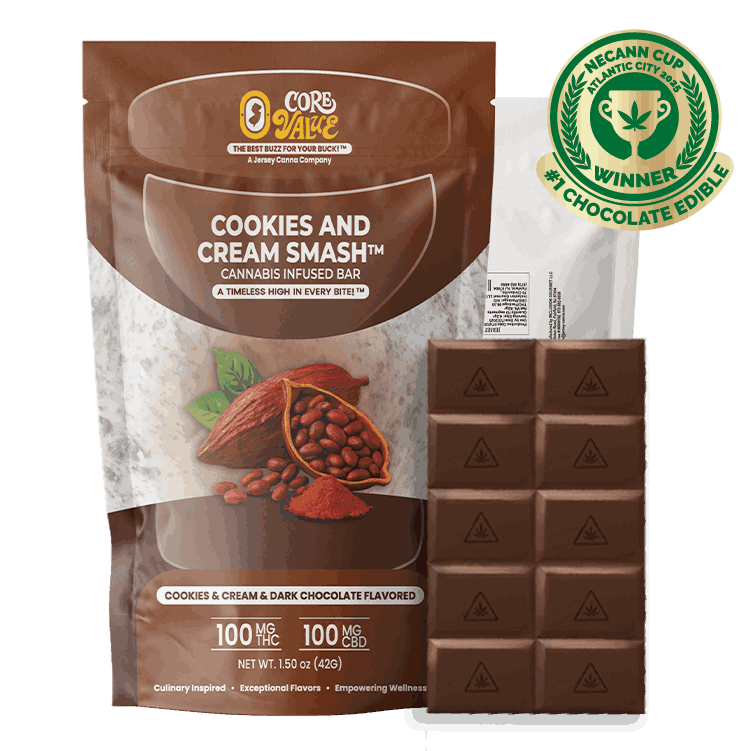 Cookies & Cream Smash Bar - Dark Chocolate - 100mg