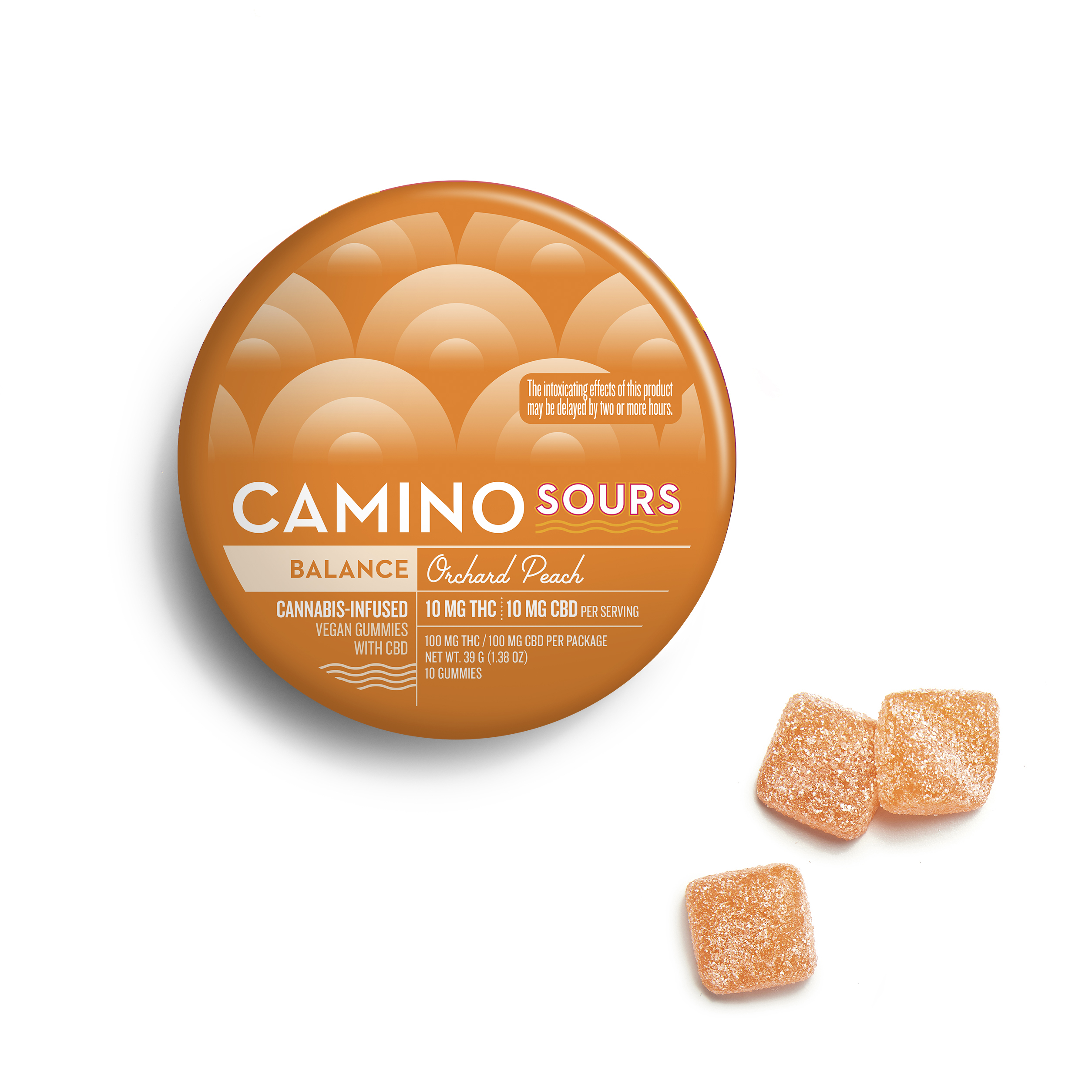 Orchard Peach 1:1 (THC: CBD) - 100mg - 10pk