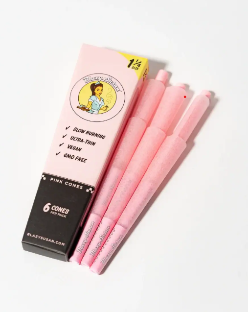 Blazy Susan - 1 1/4 6pk Pink Cones