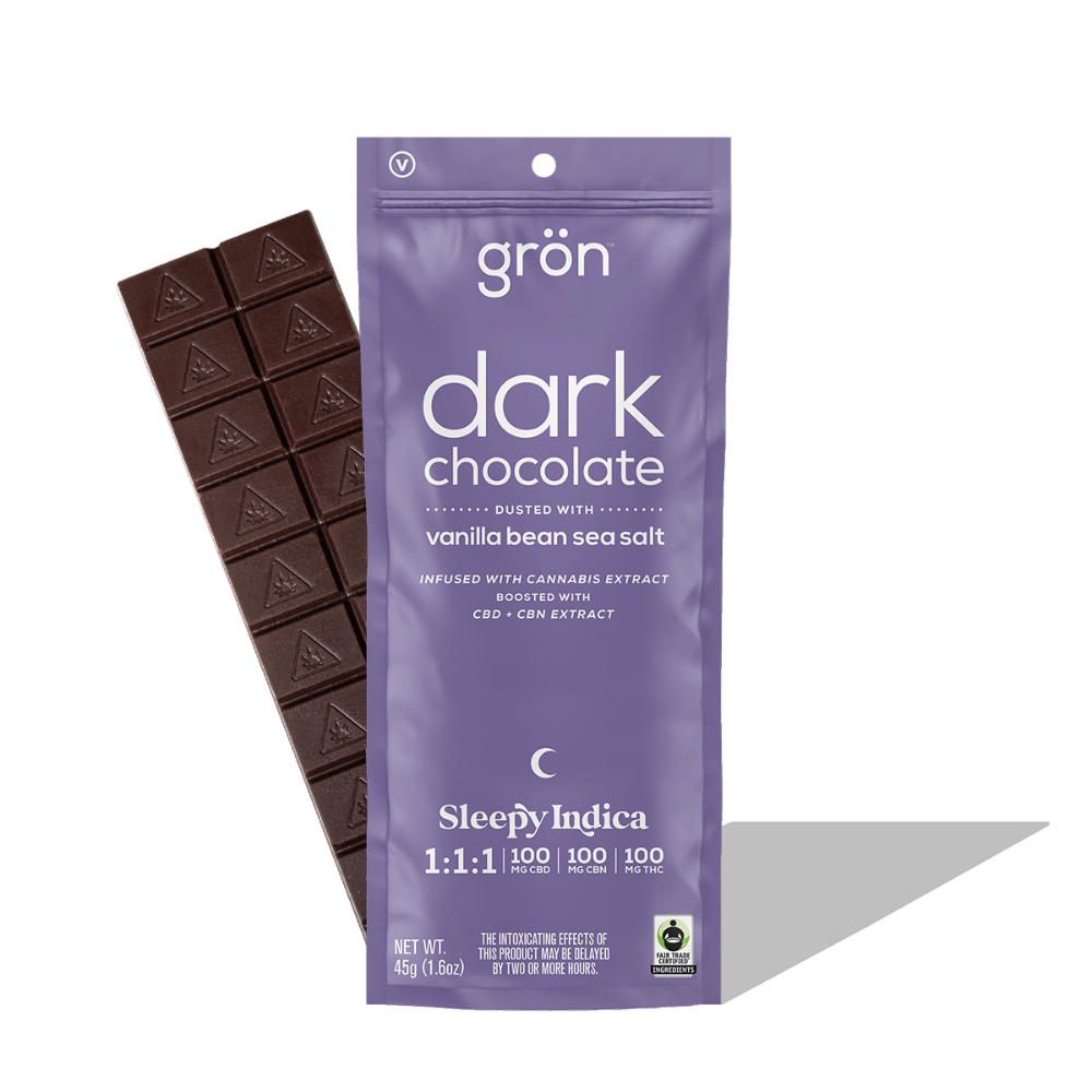 Dark Chocolate Indica 1:1:1 CBD:CBN:THC - 100mg