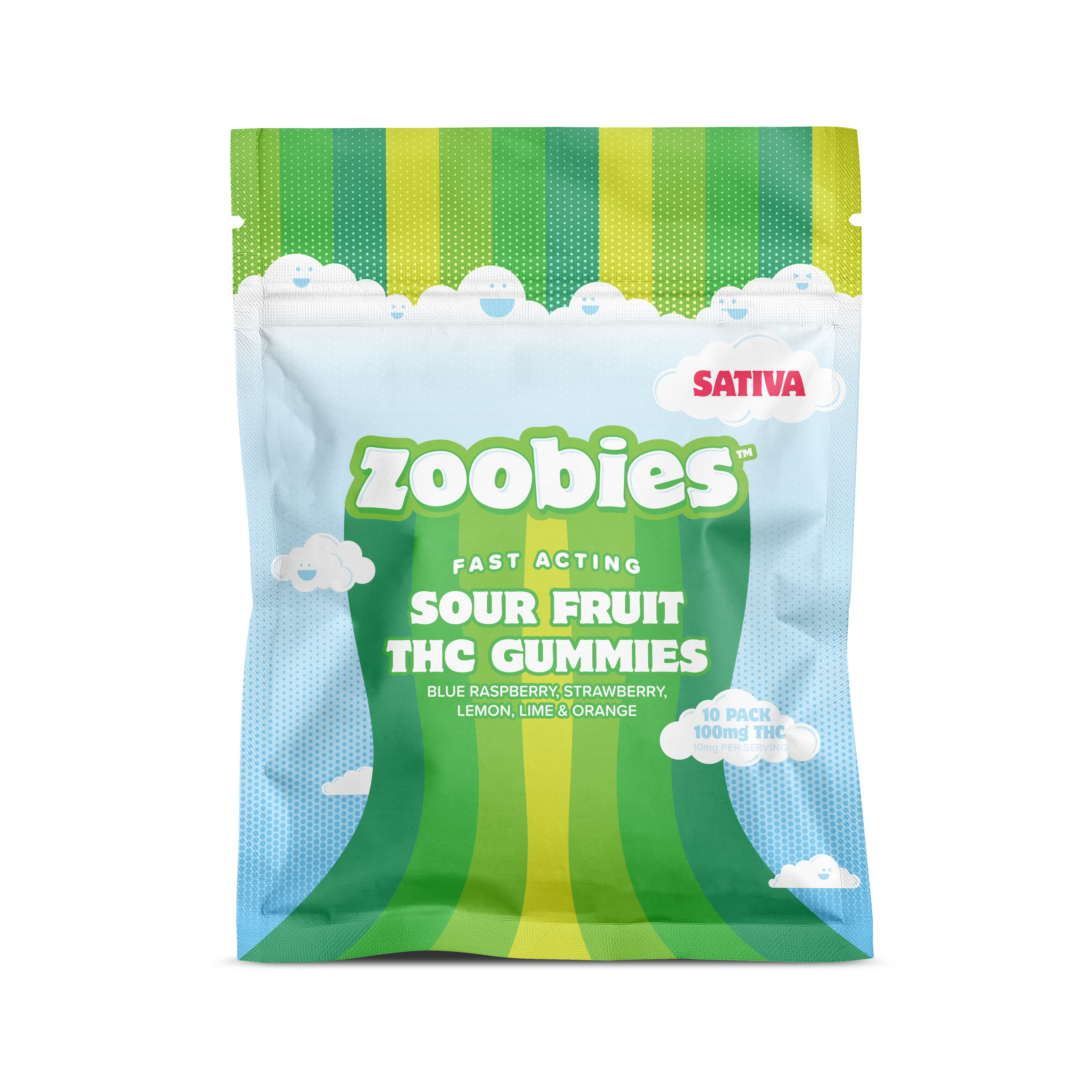 Sour Zoobies Sativa - 100mg - 10pk