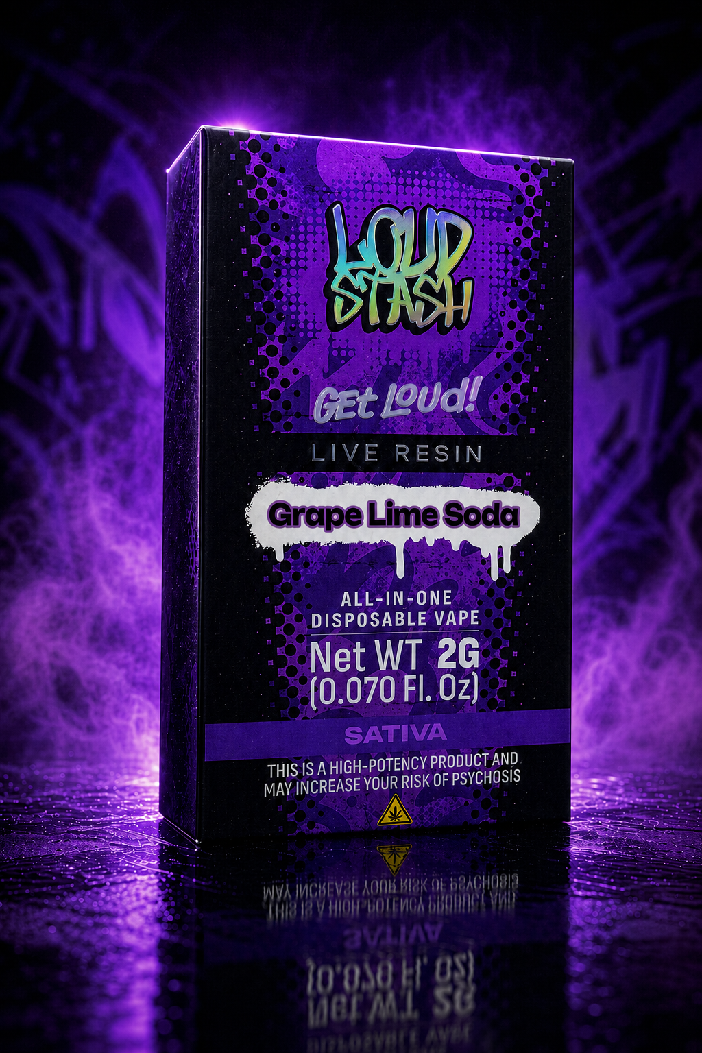 Grape Lime Soda - Distillate + Live Resin - 2g - Disposable