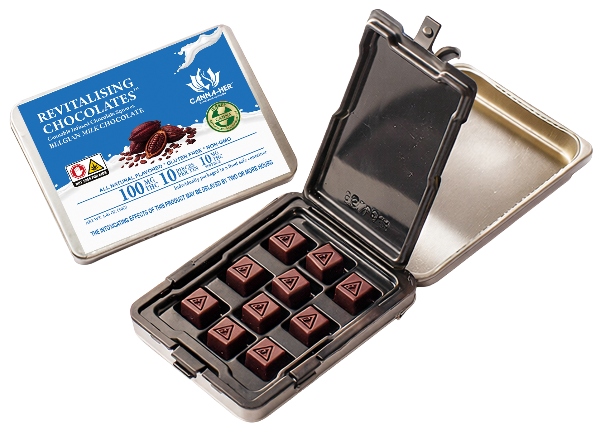 Milk Chocolate - Cannacubes - 100mg 10pk