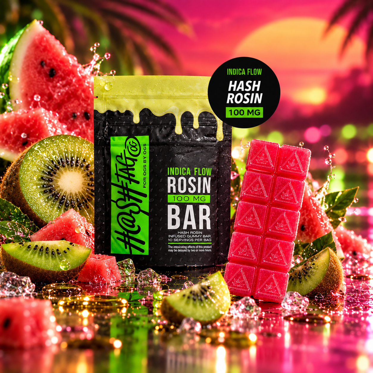 Kiwi Watermelon - Rosin - 100mg - 10 pk