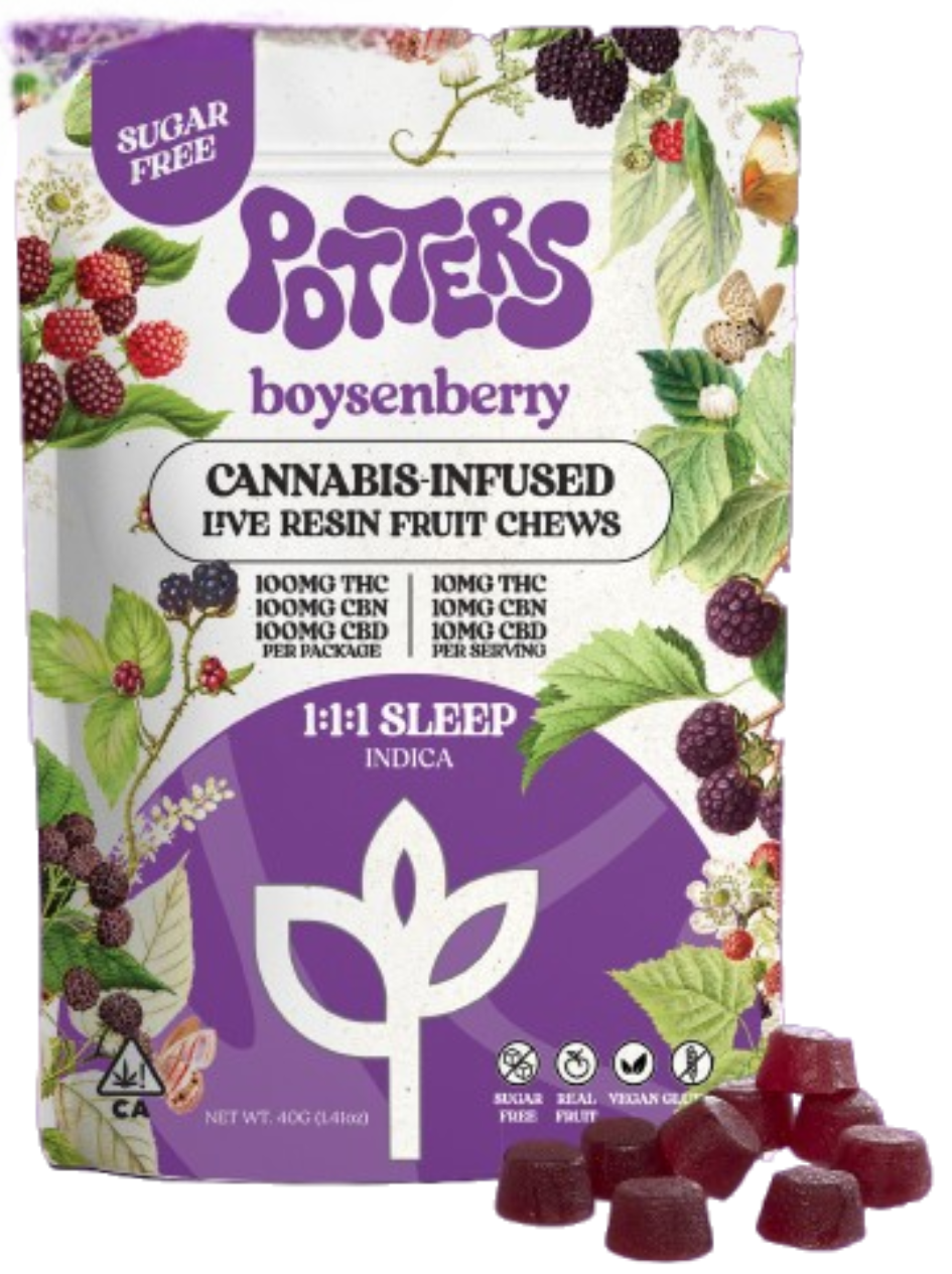 Potters: Boysenberry- -free Fruit Chew