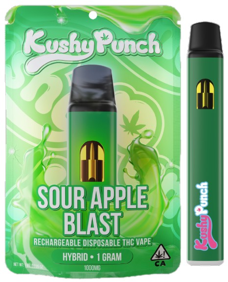 Kushy Punch: SOUR APPLE BLAST - 1G ALL-IN-ONE