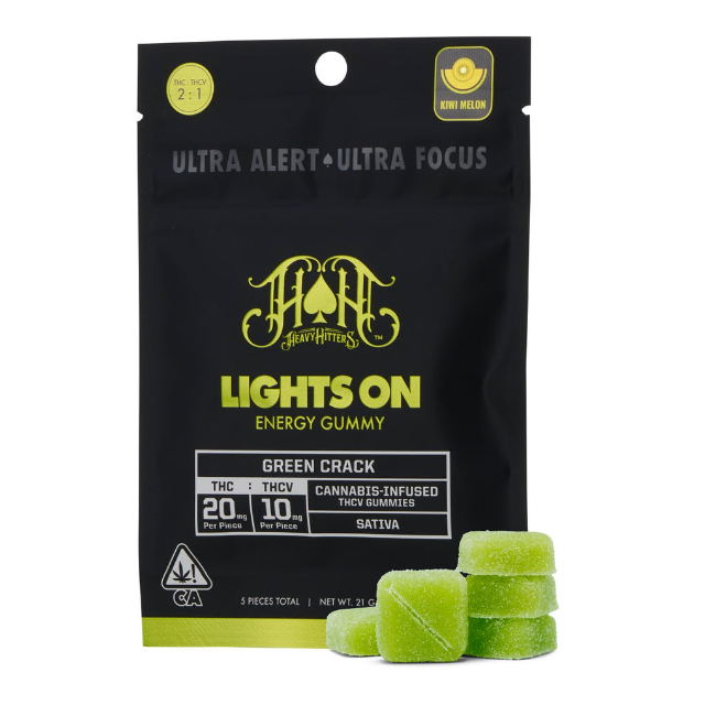 Heavy Hitters — GREEN CRACK "LIGHTS ON"- 100MG THC/ 50MG THCV
