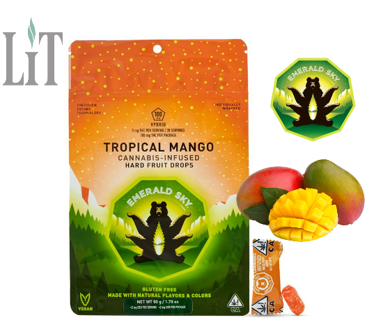 Emerald Sky — TROPICAL MANGO - 100MG 20PK HARD FRUIT DROPS