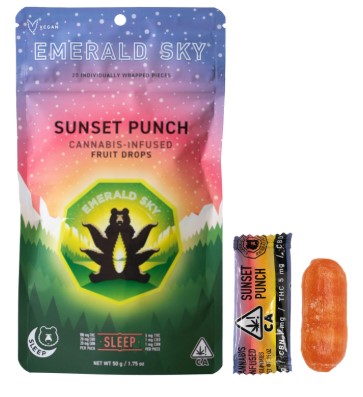 Emerald Sky — SUNSET PUNCH - 100MG SLEEP HARD FRUIT DROPS