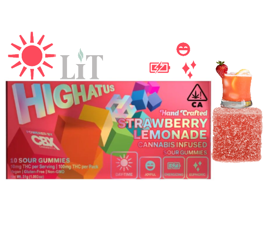 Highatus — STRAWBERRY LEMONADE - 10PK SOUR GUMMIES