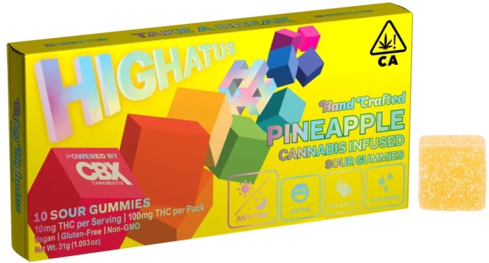 Highatus — PINEAPPLE (10PK) SOUR GUMMIES