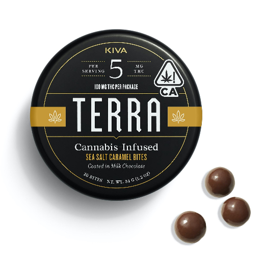 KIVA BITES: TERRA BITES MILK CHOCOLATE SEA SALT CARAMEL