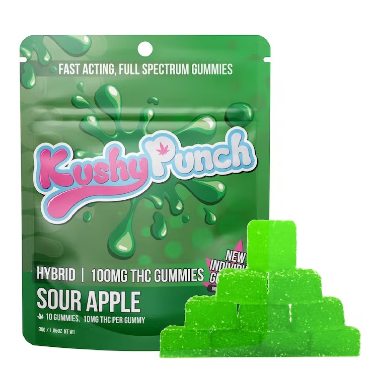 Kushy Punch — SOUR APPLE - 100MG INIDIVIDUAL