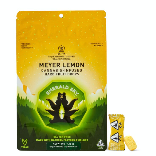 Emerald Sky — MEYER LEMON - 100MG 20PK HARD FRUIT DROPS