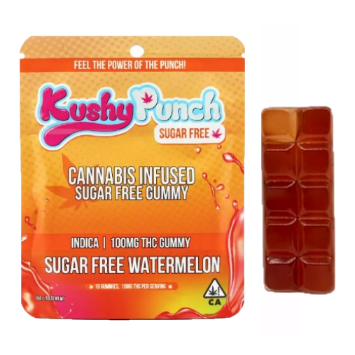 Kushy Punch — WATERMELON INDICA SUGAR FREE - 100MG GUMMY