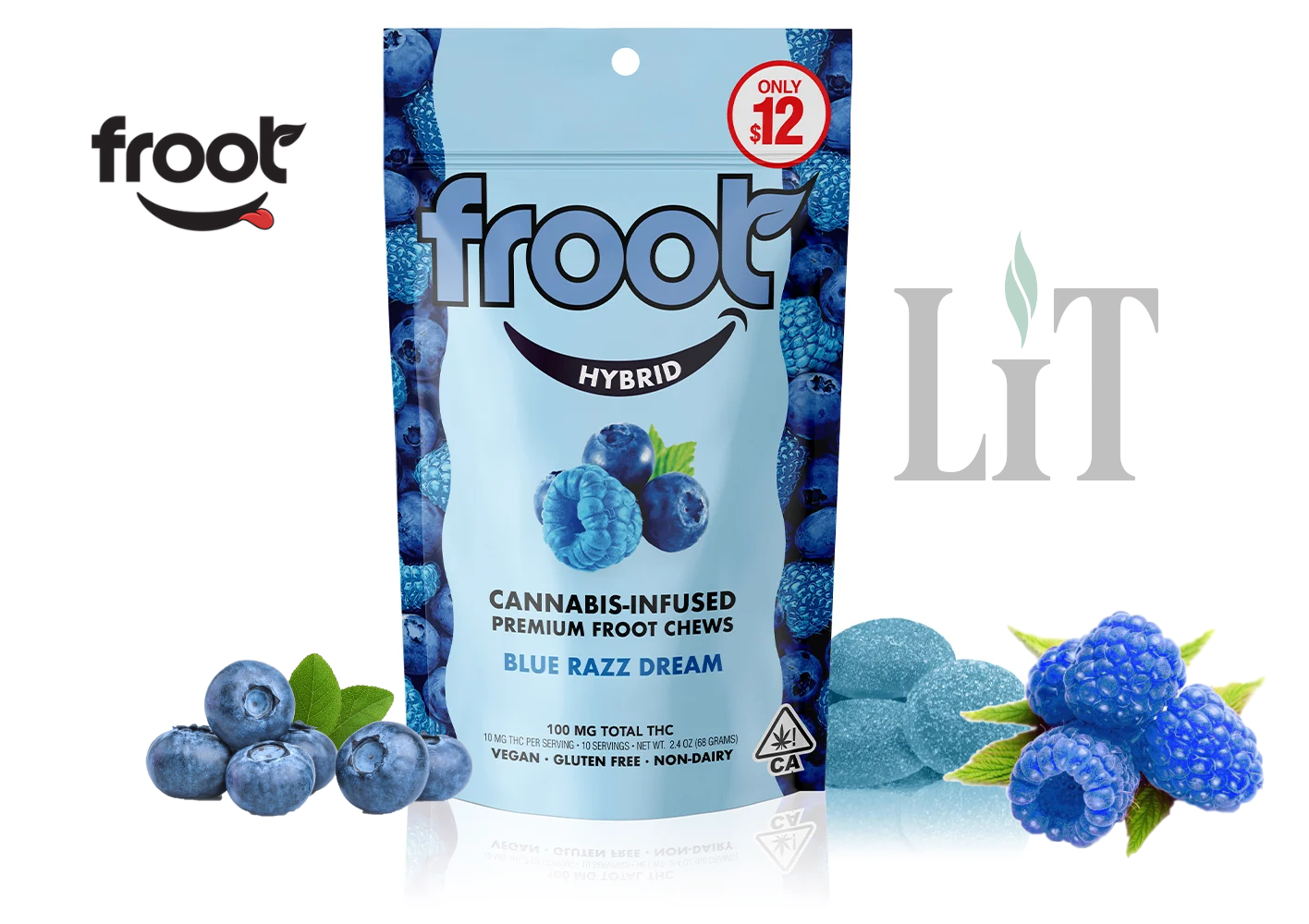 Froot — BLUE RAZZ DREAM (10PK) GUMMIES -